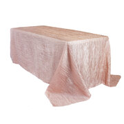Blush / Rose Gold 90 x 132 Inch Rectangular Tablecloth (can be used on 6 Ft or 8 Ft tables)