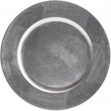 12in Silver Acrylic Charger Plates