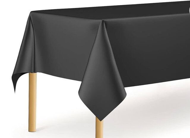 6' Black Tablecloth 