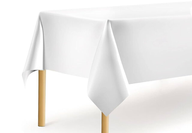 6' White Tablecloth 