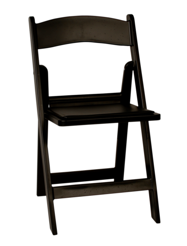 Resin black folding chair 