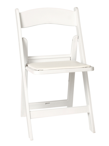 Resin White Folding Chair 