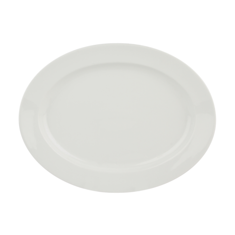 White Oval Platter 10