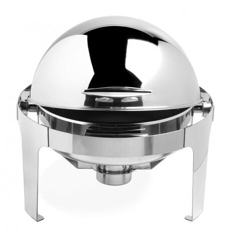 Chrome 8 Qt. Round Roll Dome Chafer