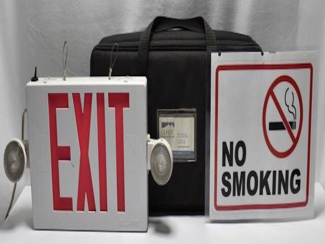 Fire Package - Lighted Exit Sign, No Smoking Sign, 10lb. Fire Extinguisher