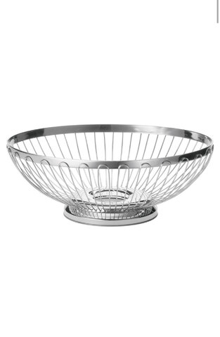 Silver Oval Bread Basket (11