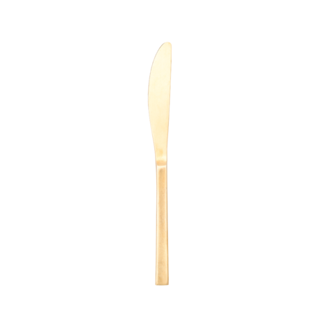 Contemporary Brushed Gold Dinner Knife