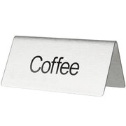 Stainless Steel 'Coffee' Sign