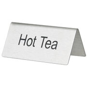Stainless Steel 'Hot Tea' Sign