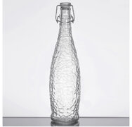 Glass Water Bottle 34 oz. Textured