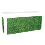 WHITE CAMBIO BAR WITH GREEN HEDGE INSERT  8'