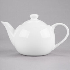 White Porcelain Tea Pot with Lid