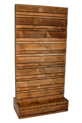 Double Sided Wood Slat Divider Wall