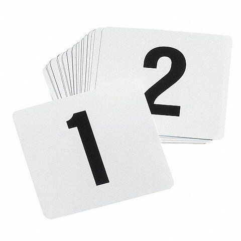 Table card number