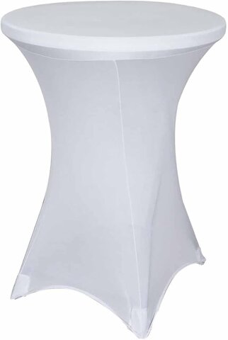 White Cocktail Table Spandex Linen