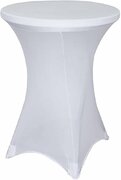 White Cocktail Table Spandex Linen
