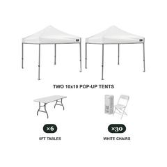 30 Guest Tent Package (Two 10x10 Tents)