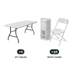 36 Guest Table & Chair Package