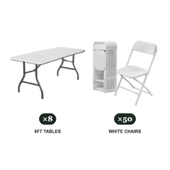 50 Guest Table & Chair Package