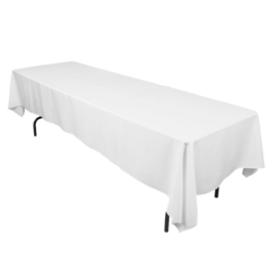 6' White Half Length Linen
