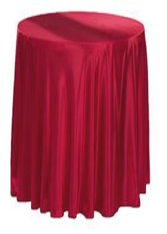 Satin 132 Round Tablecloth Apple Red