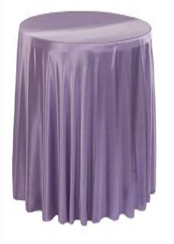 Satin 120 Round Tablecloth Victorian Lilac