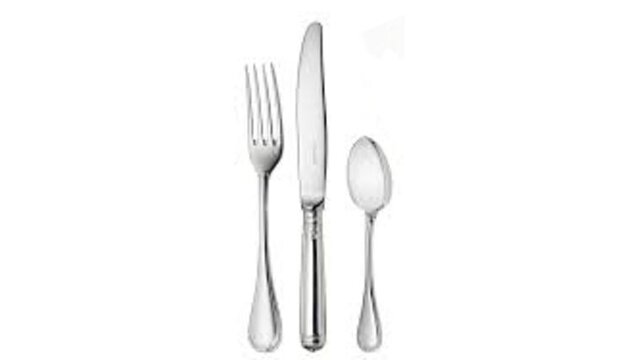 Stainless flatware - Set of 3 pcs, Coffee Spoon, Fork and Knife  (10 pcs of each)