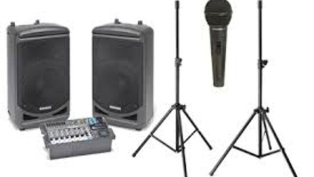 PA System 2 Speaker and Mic
