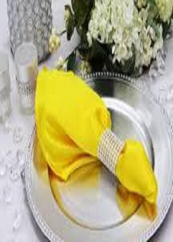 Poly Napkins Color Canary Yellow