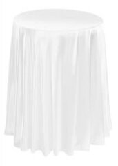 Satin 120 Round Tablecloth White