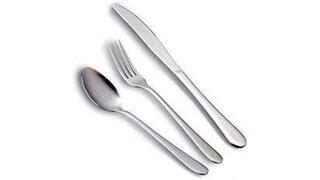 Stainless flatware - Set of 3, Soup Spoon, Fork and Knife