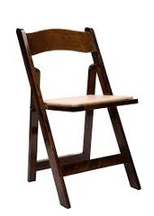 Folding Chair, Fruitwood w/pad
