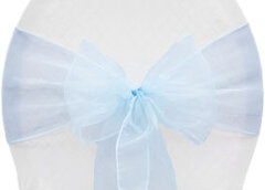 Chair Sashe Organza Color Baby Blue