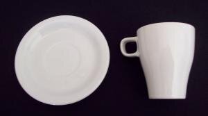 Cup and Saucer White   ( Rack w/25 )