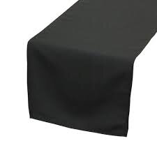 Table Runner Polyester Black