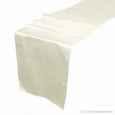 Table Runner Satin Color Ivory