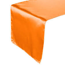 Table Runner Satin Color Orange