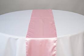 Table Runner Satin Color Pink
