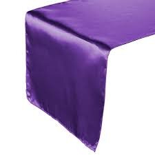 Table Runner Satin Color Purple