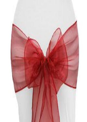 Chair Sashe Organza Color Red