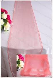 Table Runner Organza Coral