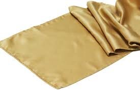 Table Runner Satin Color Antique Gold