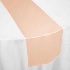 Table Runner Satin Color Apricot / Peach
