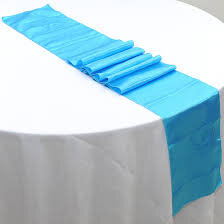 Table Runner Satin Color Turquoise