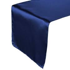 Table Runner Satin Color Navy Blue