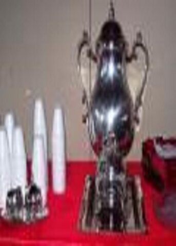 Silver Coffee Urn -70 Cups with tray & creamer