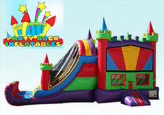 Multi Color Castle Combo with water slide