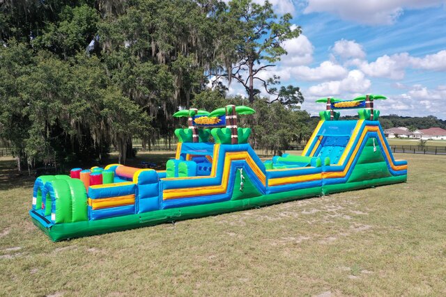 side view of obstacle course