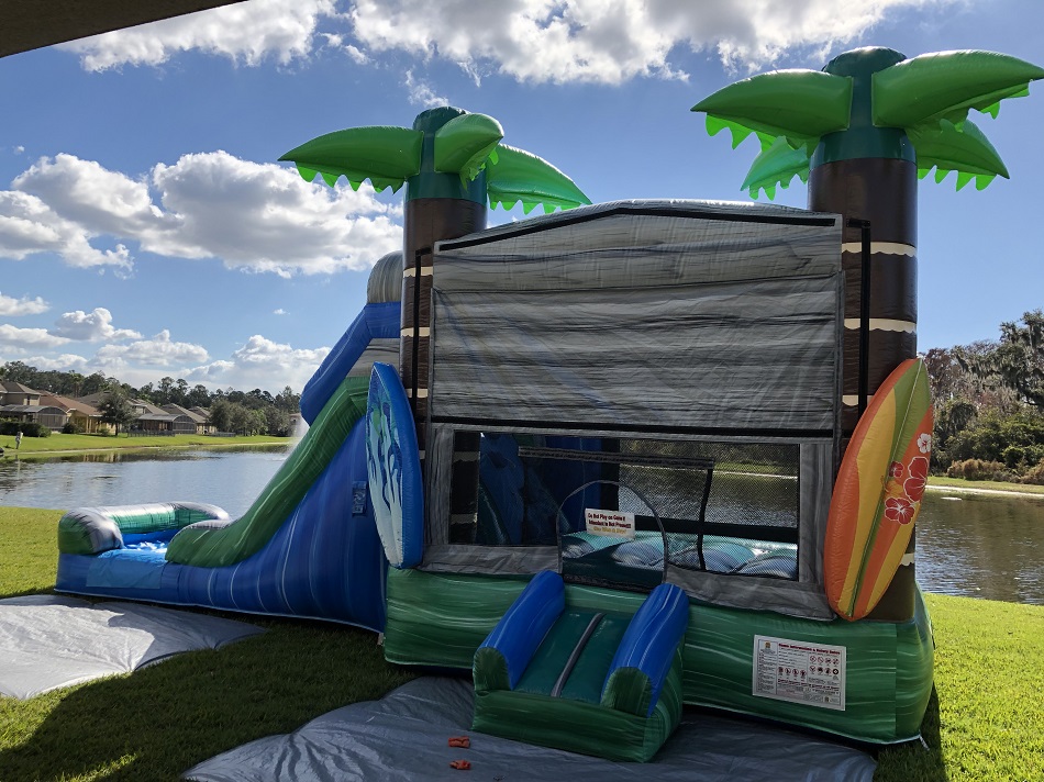 Ninja Bounce House Combo - Orlando Rental - Inflatables - Slide - Delivery