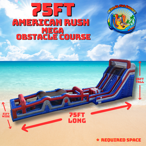 75ft American Rush Mega Obstacle Course